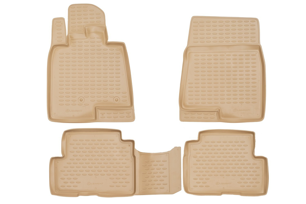 Коврики в салон для MITSUBISHI Pajero IV (V80), 3 дв, 2006 -, 4 шт. (полиуретан, бежевые) RSA-35.18.212