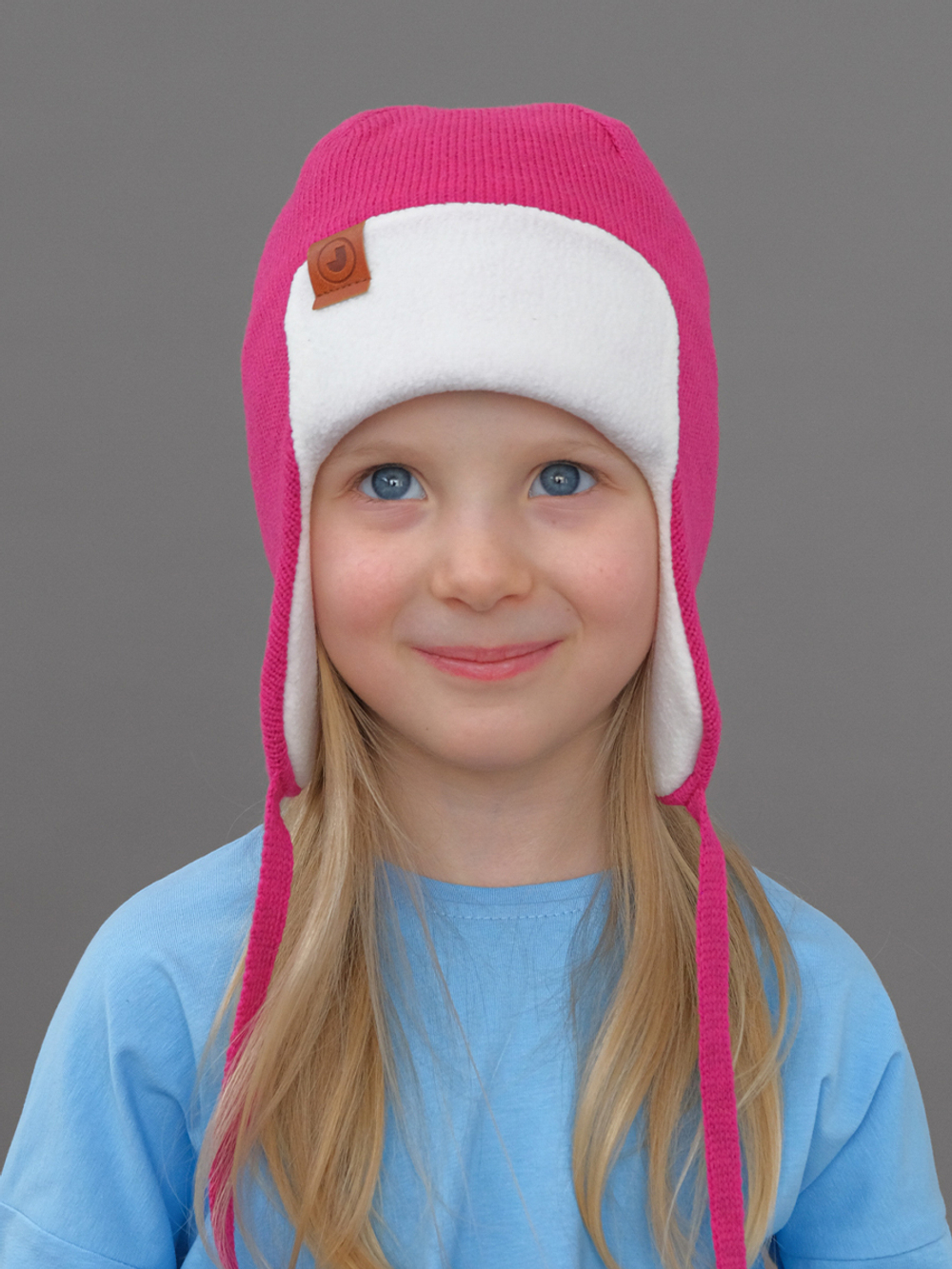 Шапка весенняя/осенняя вязаная (Малиновый мусс) ТОКИ*