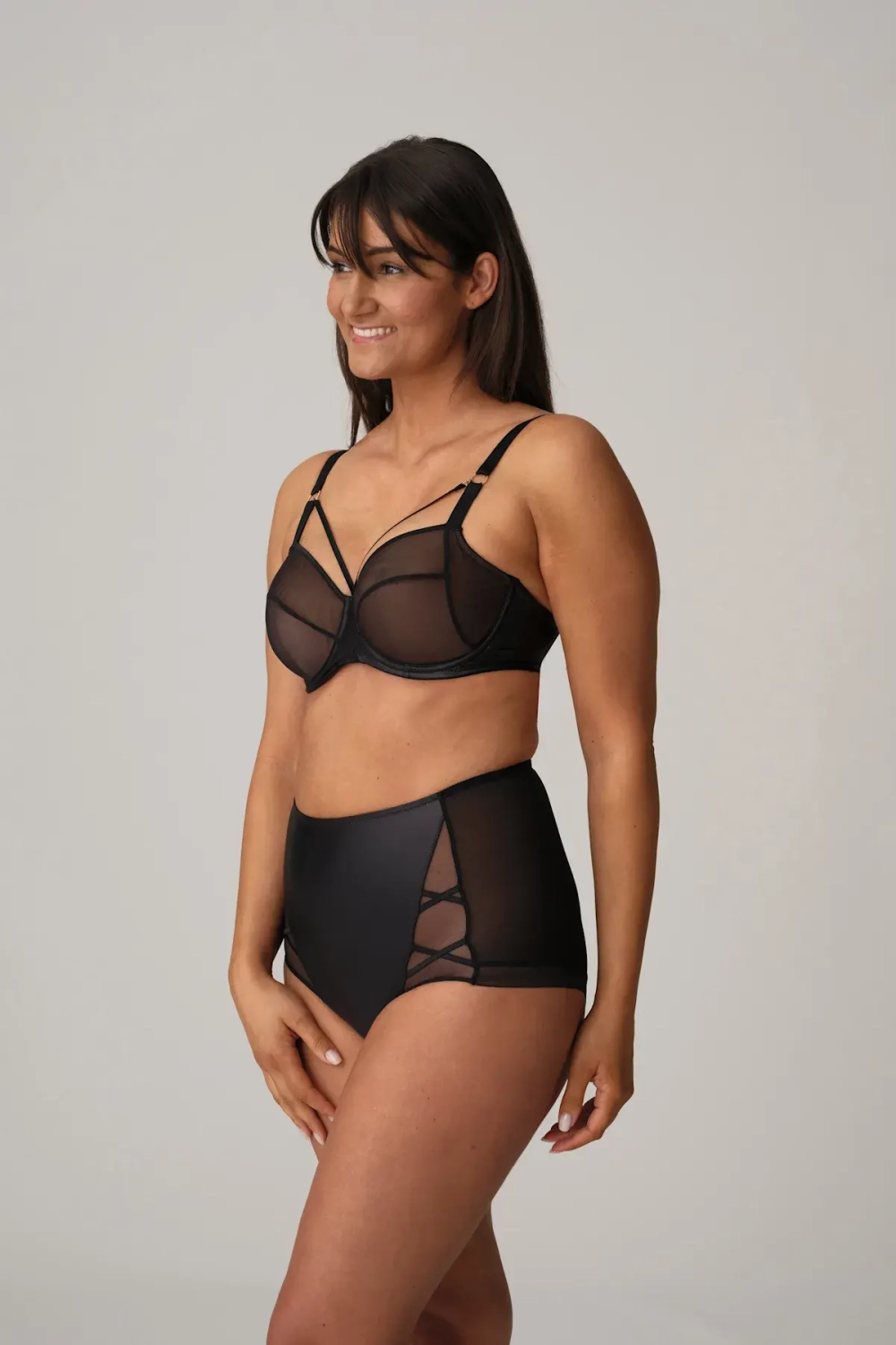 PRIMADONNA Twist Zipolite Трусы с высокой талией, черный