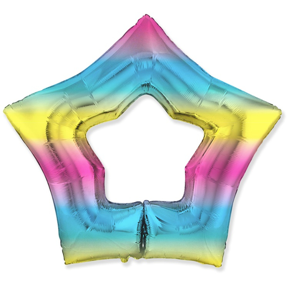 Шар фольгированный Звезда 95 см (Ассорти)