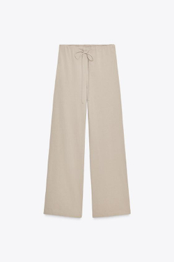 ZARA БРЮКИ С ЭФФЕКТОМ ОКРАШИВАНИЯ, ПЕСОЧНЫЙ