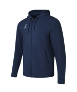 Флисовое худи на молнии ESSENTIAL Cotton Fleece FZ Hoodie, темно-синий