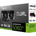 Видеокарта ASUS RTX5060Ti DUAL OC 8GB GDDR7 128bit 3xDP HDMI 2FAN RTL [DUAL-RTX5060TI-O8G]