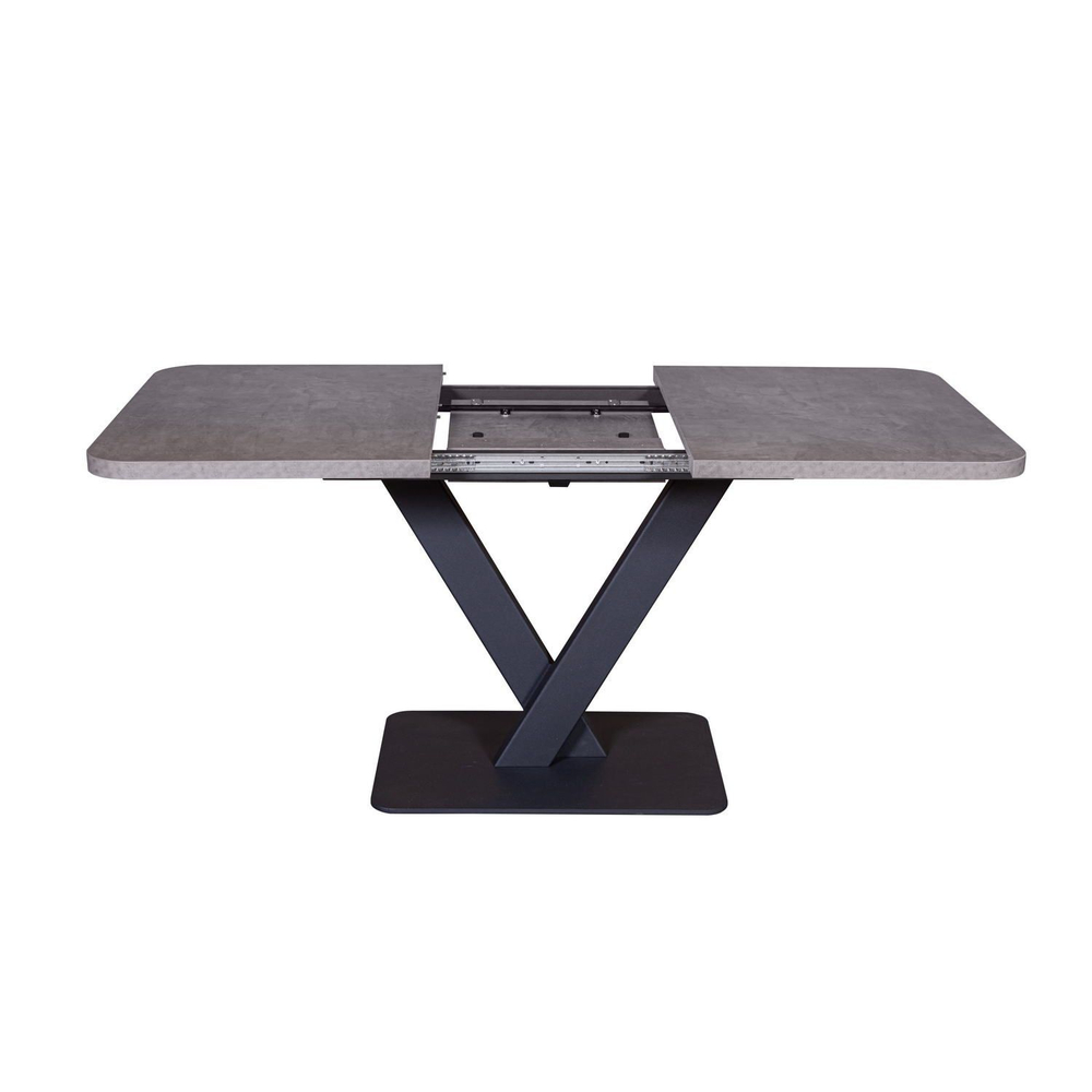 Стол Chester раздвижной  (120+40) камень темный, опоры черные