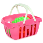 Пластмассовый игрушечный набор "Фрукты с корзинкой", упакет полиэтилен сетка