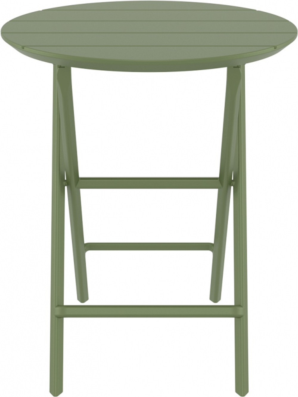 Стол пластиковый складной Siesta Contract Helen Folding Table Ø60, оливковый
