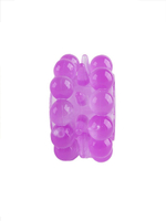 Лиловое эрекционное кольцо с 2 рядами стимулирующих шариков