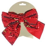 Бант на ёлку «Сияние» 16*17 см, Красный