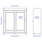 Шкаф - HAUGA IKEA/ ХАУГА ИКЕА, 105x116х36 см, белый