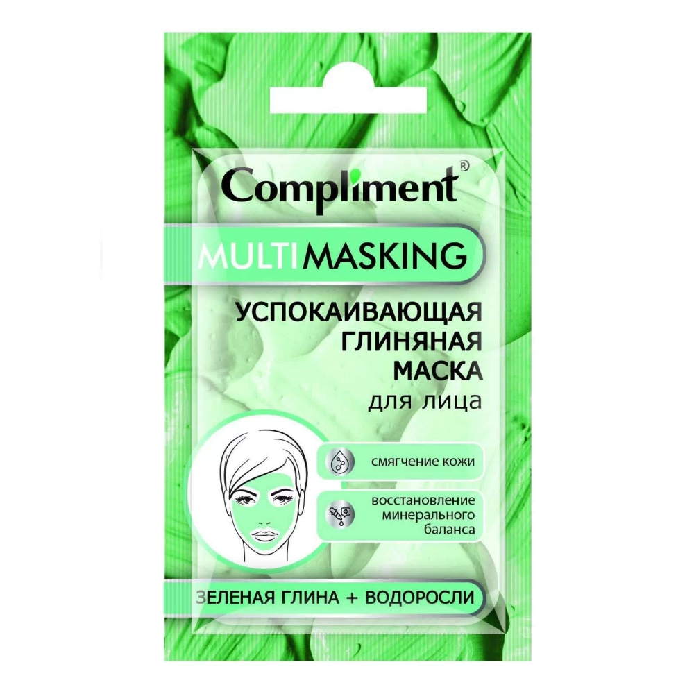 Compliment Multimasking Очищающая глиняная маска Зеленая глина и водоросли