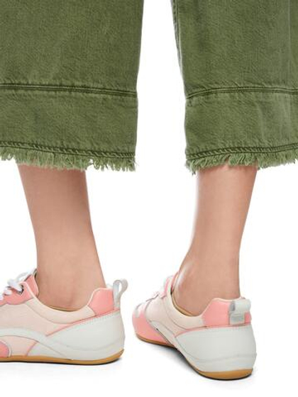 Marc Cain Джинсы уороченные с бахромой по низу