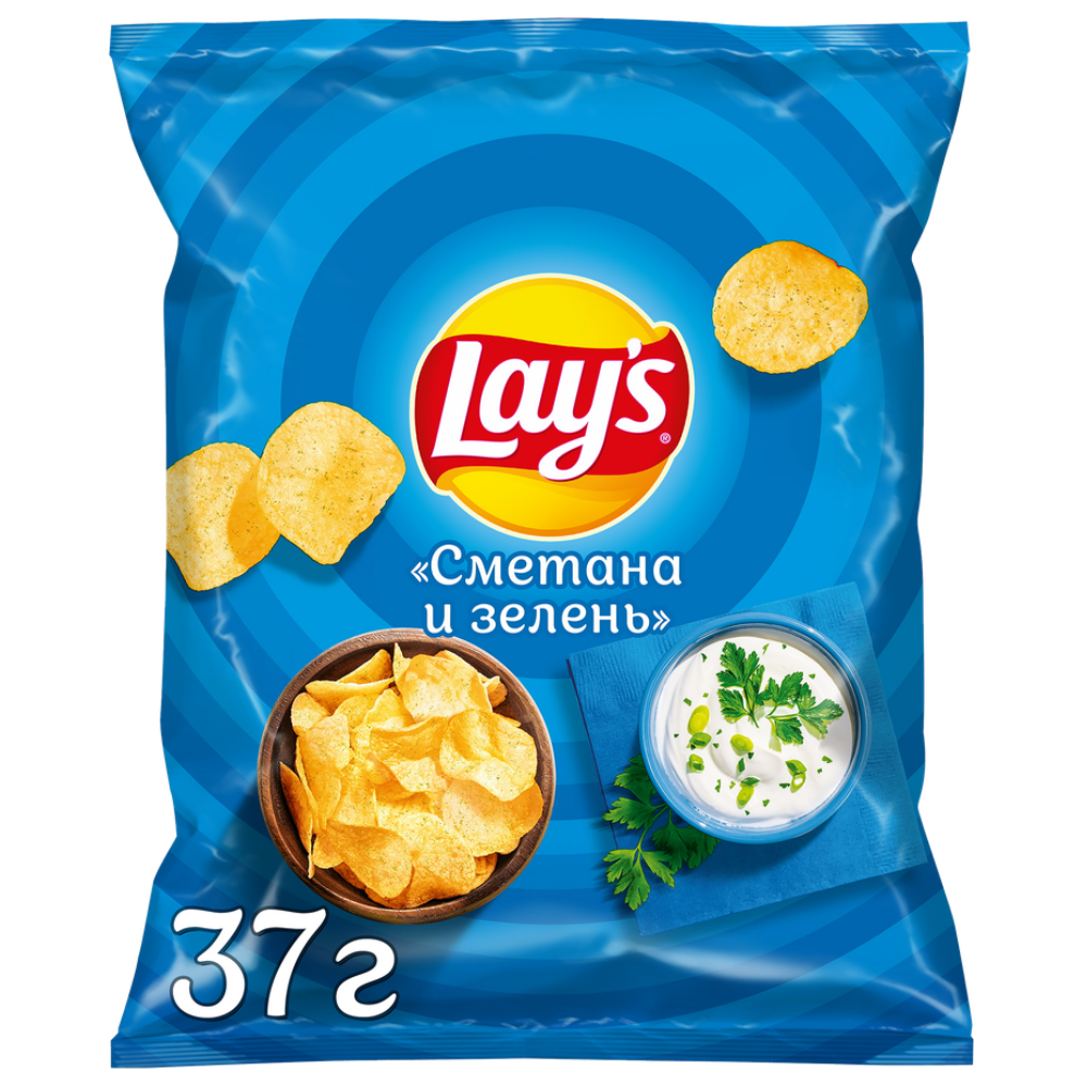Чипсы картофельные LAY'S Сметана и зелень 37гр