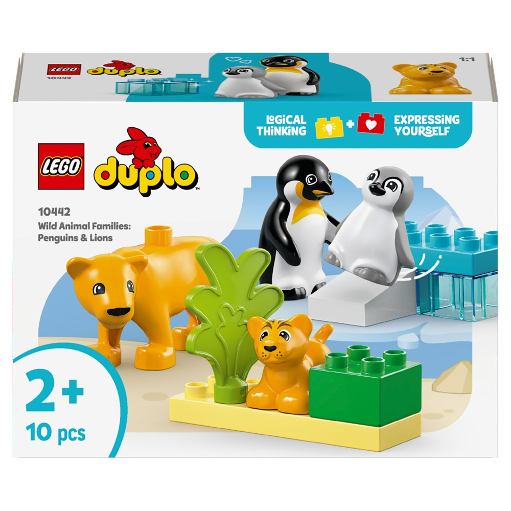 Конструктор LEGO DUPLO Town 10442 Семьи диких животных Пингвины и львы арт. 10442 10 дет — фото 2