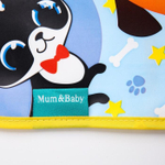 4645593 Нагрудник "Собачки" непромокаемый на липучках