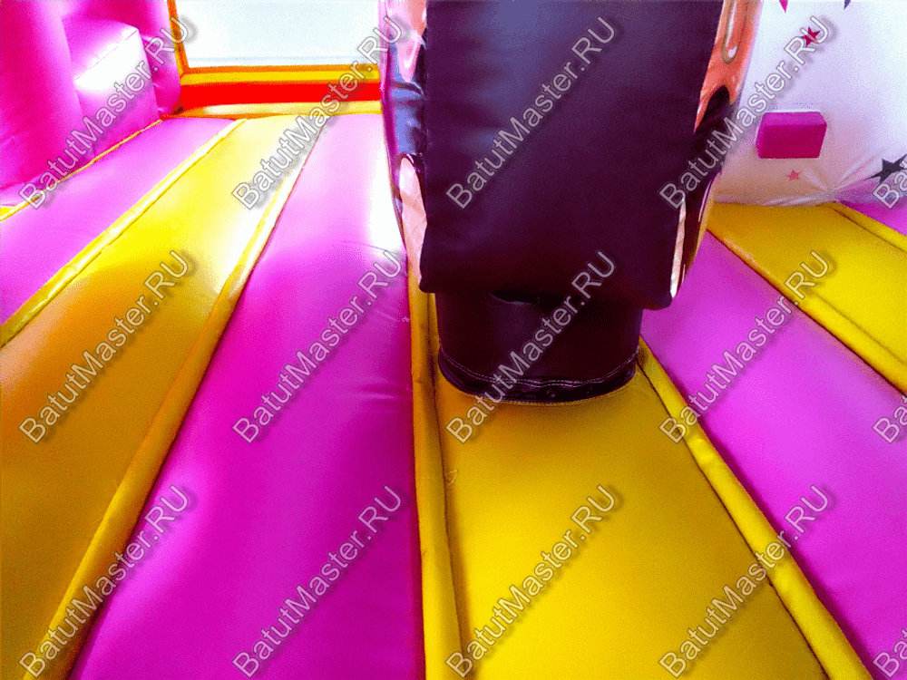 Коммерческий надувной батут "Мороженое розовое" 6*4*2,8 м