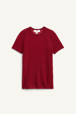 ZARA ФУТБОЛКА ИЗ 100% ШЕРСТИ, ВИННЫЙ