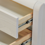 Тумба прикроватная Мадейра 2 ящика из массива сосны, белая, на ножках