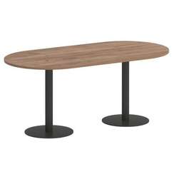 First Стол овальный KSPRG-3 Дуб Табак/Металл Антрацит 1800*900*750