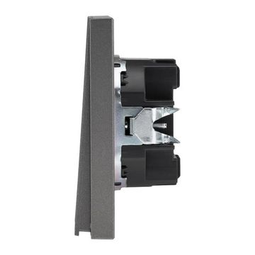 Выключатель STRONG 3 кл 10А с/у графит KRANZ