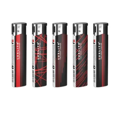 Зажигалка пьезо XHD 39 R WP BROKEN (RFP 39-R WP COLOR) LINES (в плёнке) (комплект 50 шт)