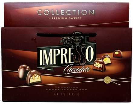 Набор конфет "Impresso Premium" 424 г. Коричневый Спартак