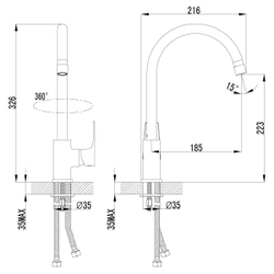 Смеситель Lemark Plus Factor LM1605C для кухни