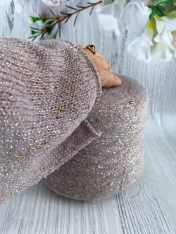 Пряжа для вязания с Мохер с люрексом Люмия