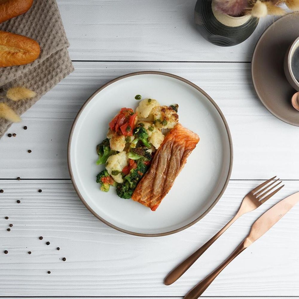 Салатник 600 мл d 22 cм h4,4 cм White Matt New Brown Taiga P.L. [4]