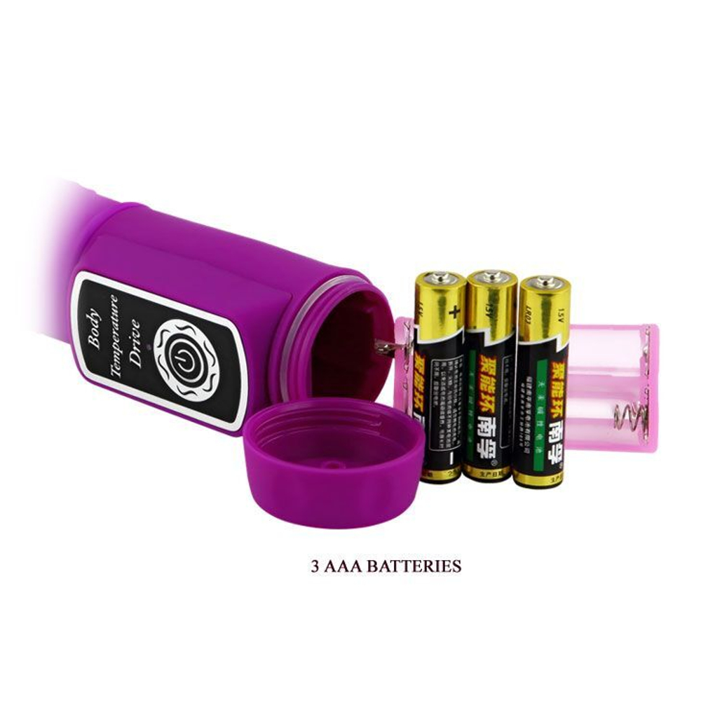 Лиловый вибратор Body Touch II с реакцией на прикосновения - 22 см. (Цвет: лиловый)