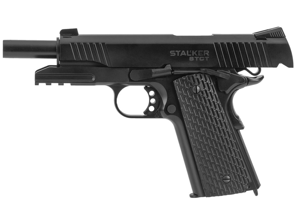 Пистолет пневматический Stalker STCT (Colt 1911 Tactical), к.4,5мм, 12г CO2, металл, 97 м/с,Hop-Up, Blowback (6 шт./уп.)