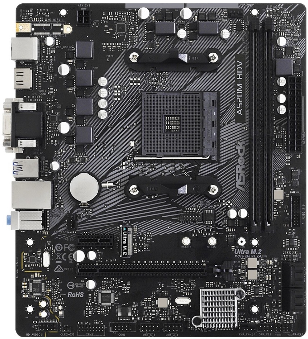 Материнская плата mATX ASRock A520M-HDV