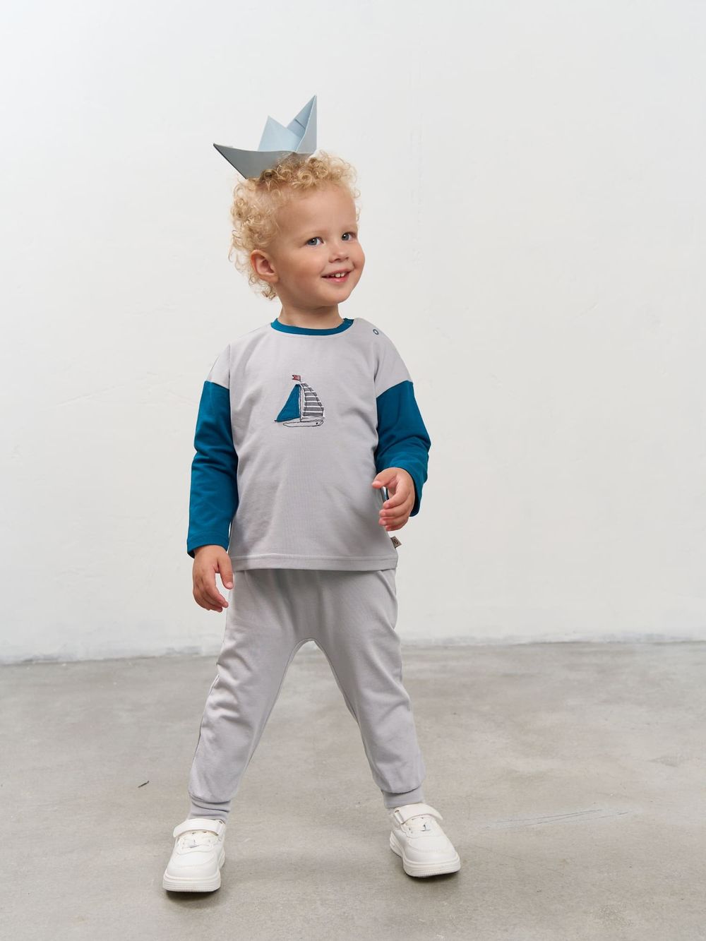 Брюки со спущенным шагом "Туман" 0+