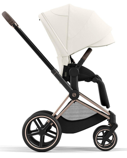 Коляска 3 в 1 Cybex Priam IV Rosegold complete и автокресло Aton S2 i-Size Ocean Blue Off White