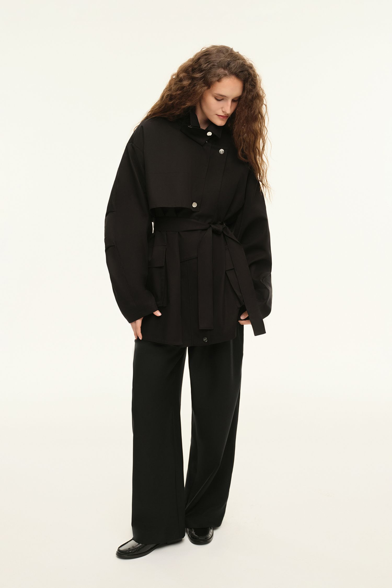 Укороченный тренч (((The Love Letter))), черный