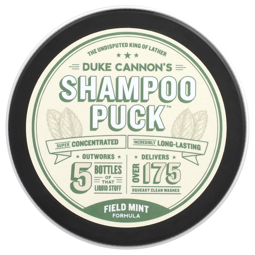 Duke Cannon Supply Co., Shampoo Puck ™, формула с полевой мятой, 4,2 унции