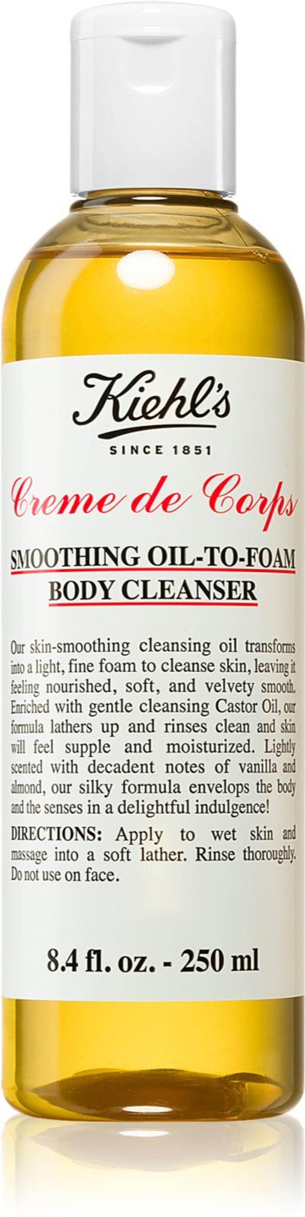 Kiehl's Creme de Corps Smoothing Oil-to-Foam Body Cleanser - масло для тела для всех типов кожи /   250  ml  / GTIN 3605971521034