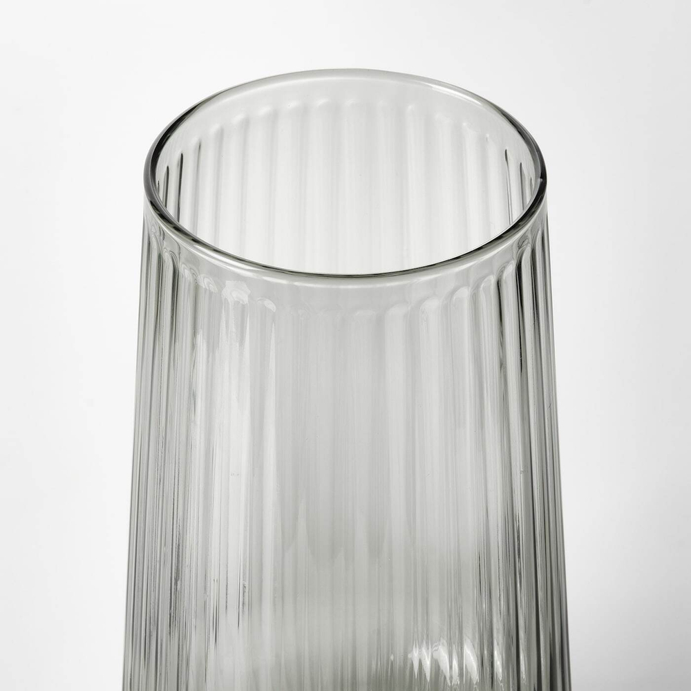 Ваза IKEA GRADVIS (ГРАДВИС), Серый, Стекло, 19 см