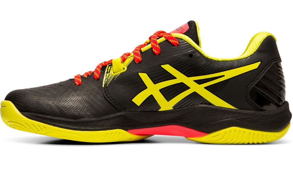 Женские кроссовки для бадминтона/сквоша Asics Blast FF - black/sour yuzu