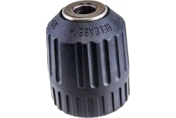 Патрон быстрозажимной, безключевой, пластиковый для дрелей и шуруповертов 0.8-10мм, резьба 3/8