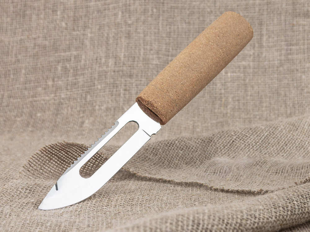 Рыбацкий нож "Поплавок", сталь 65х13, рукоять пробковое дерево