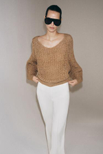 Свитерок из трикотажа с вязаной тесьмой - ZARA