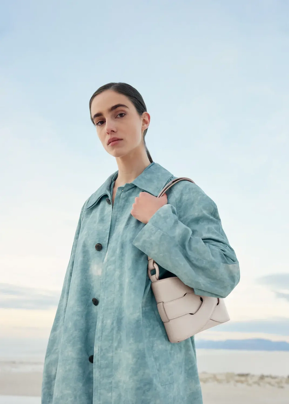 POLENE СУМКА NODDE, ЦВЕТ МЕЛА