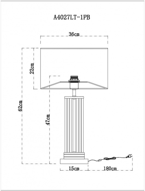 Настольная лампа Arte Lamp MATAR A4027LT-1PB