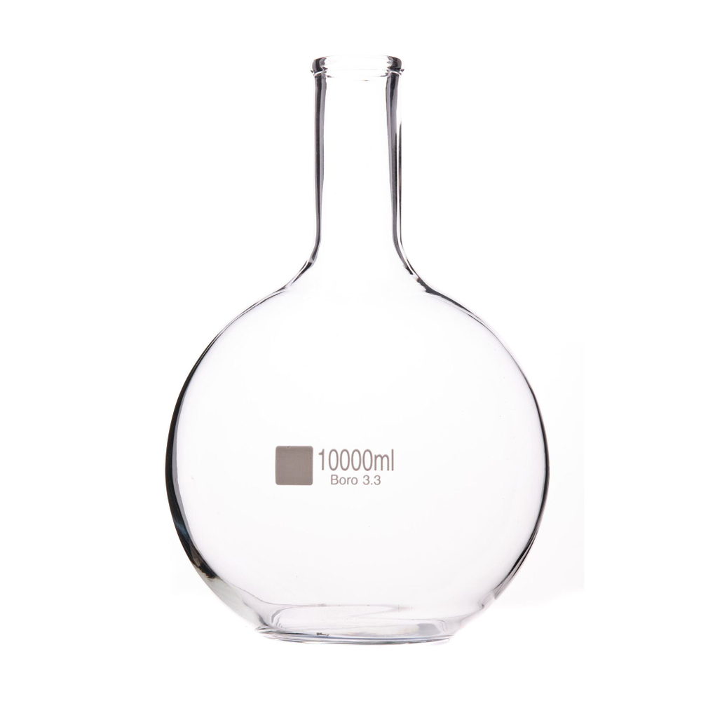 Колба плоскодонная, 10000 мл, без шлифа
