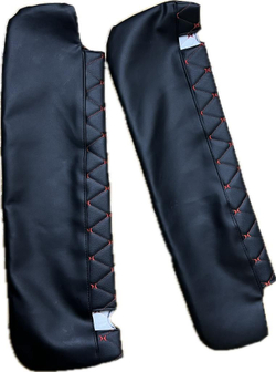 Чехлы на козырьки ГАЗель Некст и ГАЗон Некст (красная нить Бабочка)