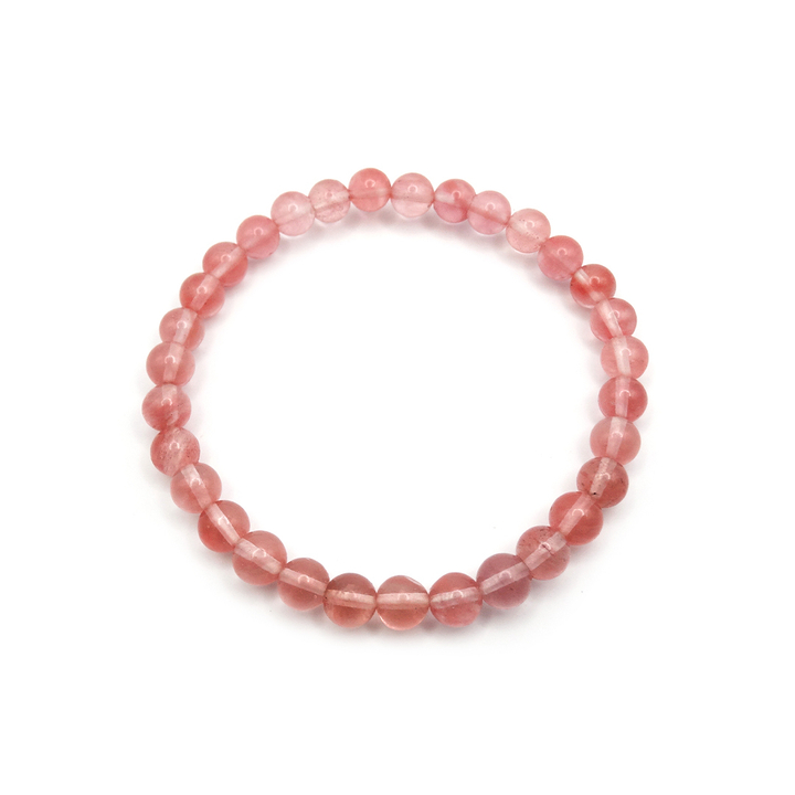 Браслет Халцедон розовый шар 6 мм