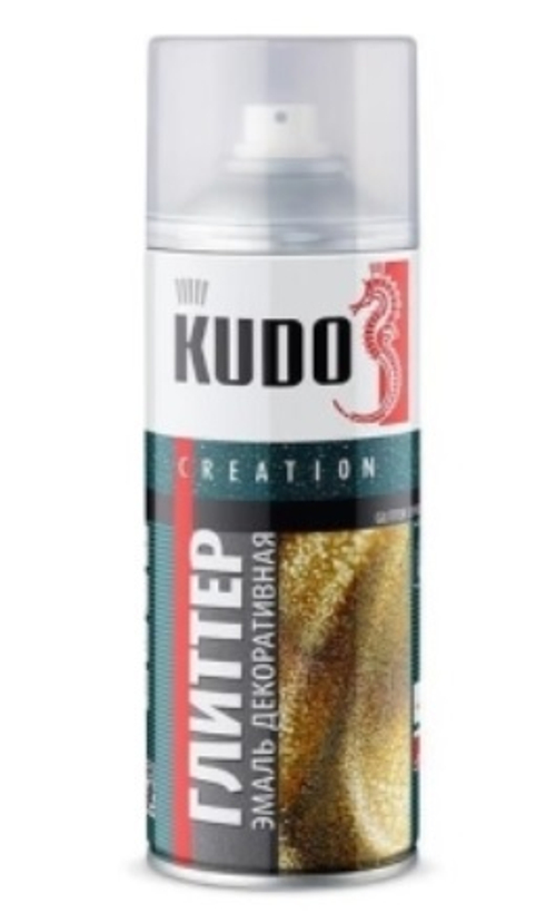 Аэрозоль  декоративная ГЛИТТЕР серебро 520 мл  KUDO