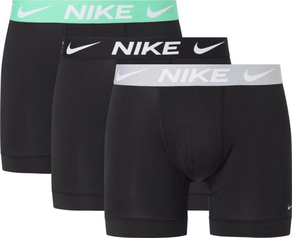 Мужские боксеры спортивные Nike Dri-Fit Essential Micro Boxer Brief 3P - black/electric algae/gray/black/black