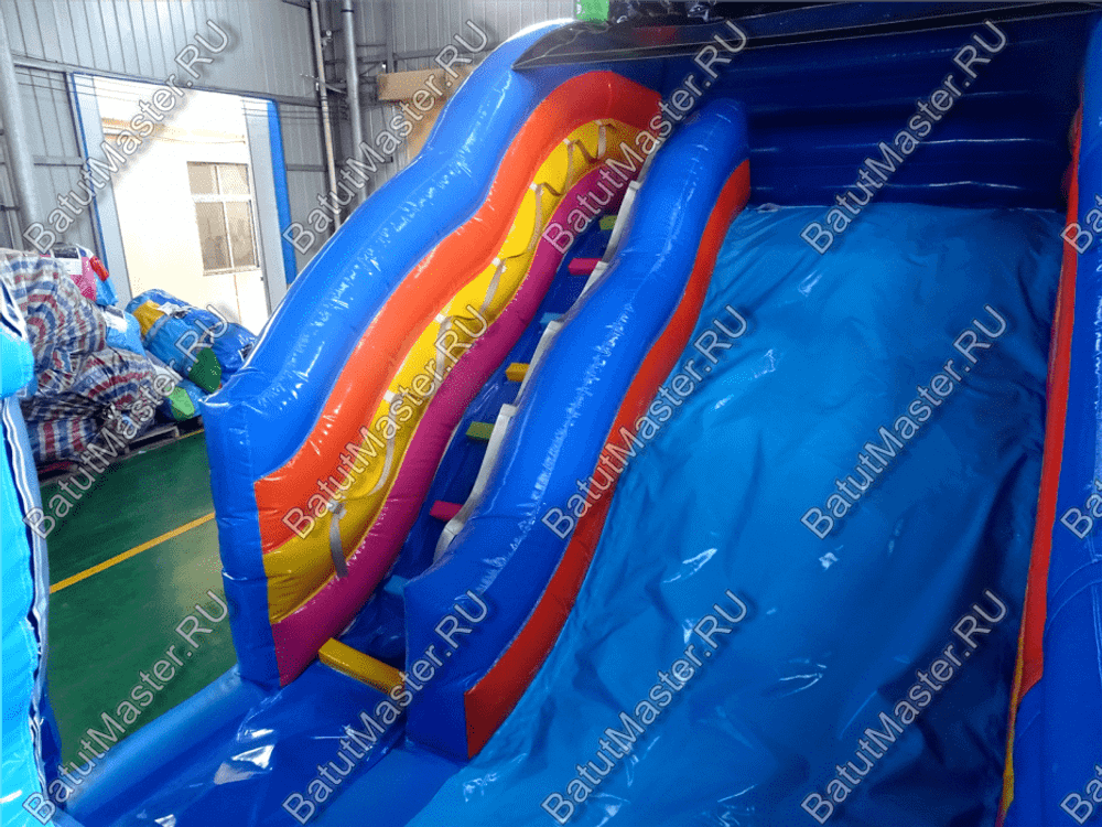 Надувная горка "Звери на пляже" 6*3.5*5 м