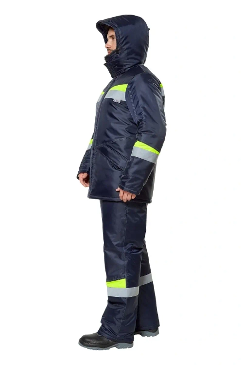 Костюм "Комфорт" т.синий/неоновый (зимний), р. 44-46, рост 182-188